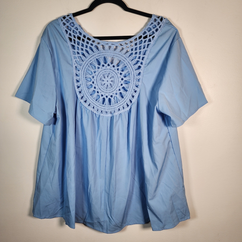 Crochet Woman's Top Blue